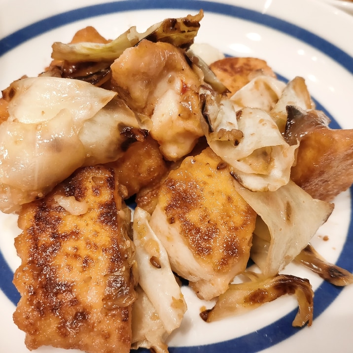 簡単ボリュームおかず 厚揚げとキャベツの炒め物 レシピ 作り方 By ふもふもたろう 楽天レシピ 簡単ボリュームおかず 厚揚げとキャベツの炒め物 レシピ 作り方 By ふもふもたろう 楽天レシピ